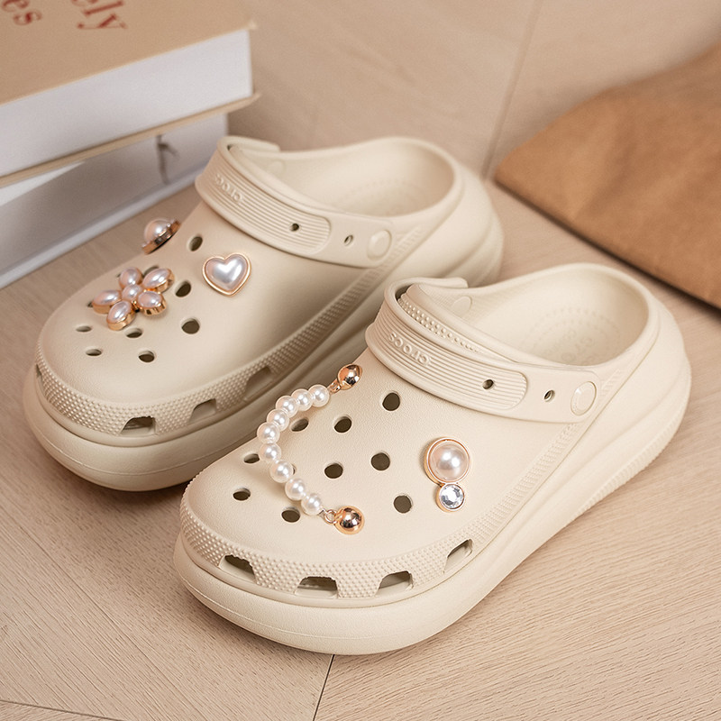 Crocs卡骆驰经典泡芙洞洞鞋男鞋女鞋厚底沙滩鞋轻便时尚凉鞋拖鞋