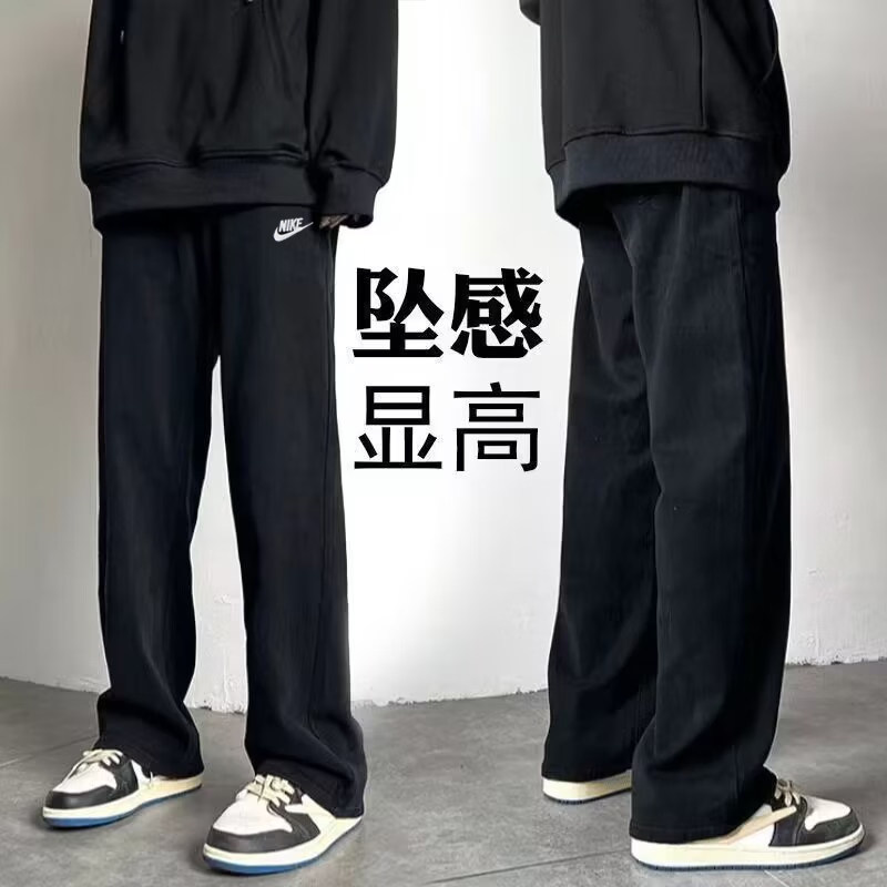 耐克男裤直筒裤官方正品2025新款针织跑步健身裤纯棉透气运动长裤