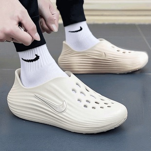 子休闲拖鞋 NIKE耐克男鞋 运动鞋 潮流洞洞鞋 HV5060 REACTX户外时尚