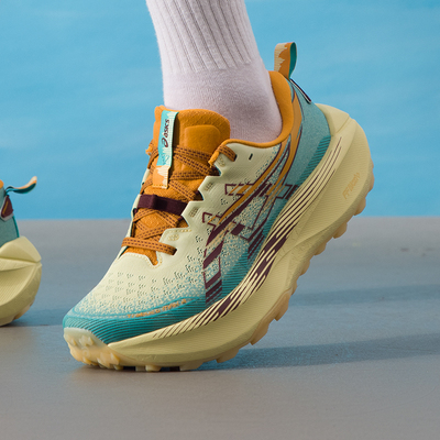 亚瑟士越野跑步鞋男鞋Trabuco Max 4防滑抓地透气缓震户外运动鞋