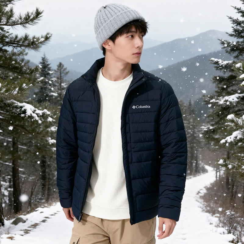 Columbia哥伦比亚羽绒服男25秋冬新款户外防风保暖翻领商务外套