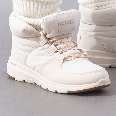 斯凯奇女鞋加绒款春季休闲鞋缓冲耐磨春靴中帮鞋子GLACIAL ULTRA