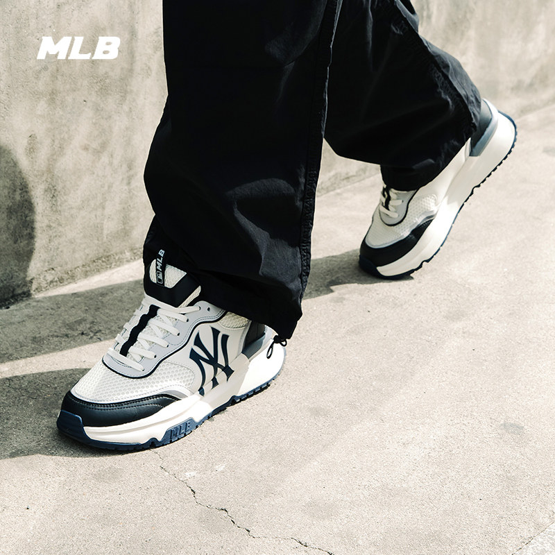 MLB官方 老爹鞋男鞋女鞋拼接网面透气运动鞋厚底休闲鞋3ASHRJ13N,运动鞋new,运动休闲鞋,淘宝优惠券,粉丝福利购,淘宝优惠卷