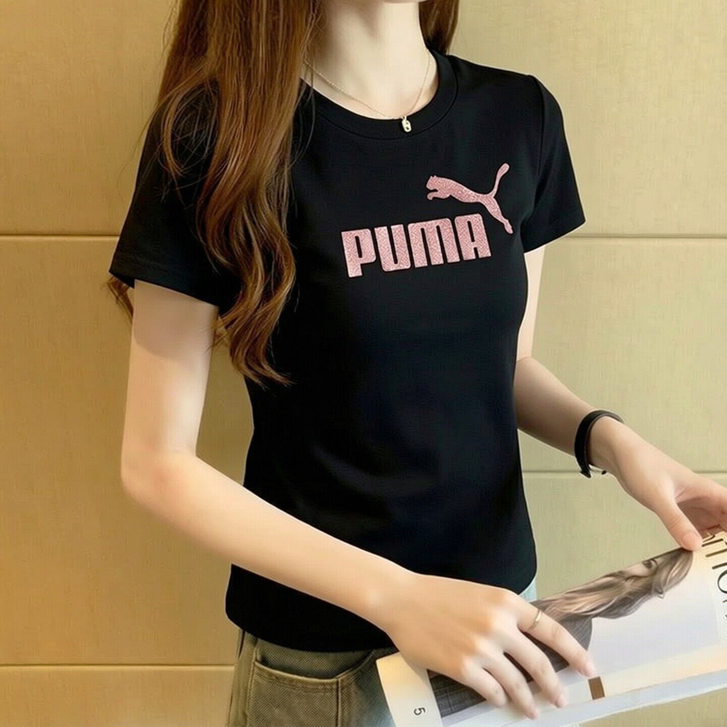 幸运叶子丨PUMA彪马T恤女装2026夏季新款女子黑色宽松圆领运