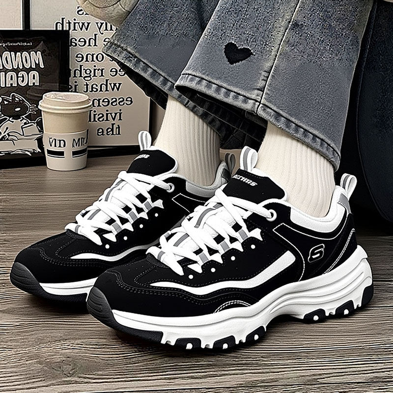 斯凯奇官方经典黑白熊猫鞋女鞋25冬季新款运动鞋复古休闲鞋老爹鞋,运动鞋new,老爹鞋,淘宝优惠券,粉丝福利购,淘宝优惠卷