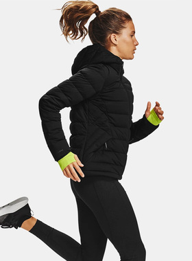 安德玛官方旗舰UA轻薄款羽绒服秋季夹克女士运动短款外套1355833
