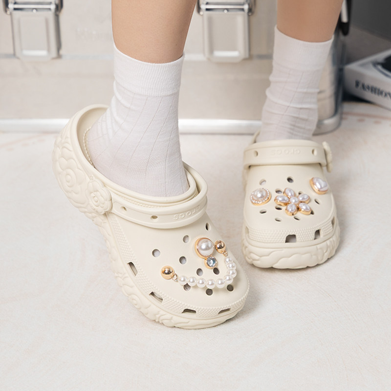 幸运叶子丨CROCS卡骆驰洞洞鞋云朵花境Clog女鞋凉鞋拖鞋沙滩