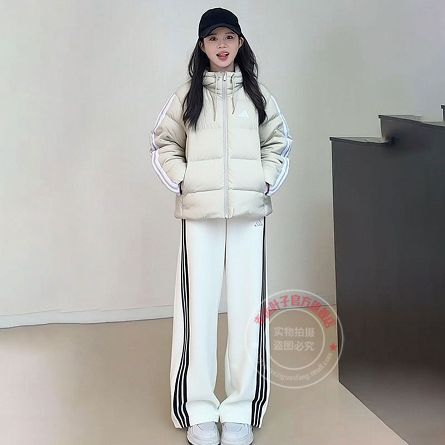 阿迪达斯运动套装女秋冬新款连帽羽绒服夹克宽松长裤子休闲两件套,运动服/休闲服装,运动套装,淘宝优惠券,粉丝福利购,淘宝优惠卷