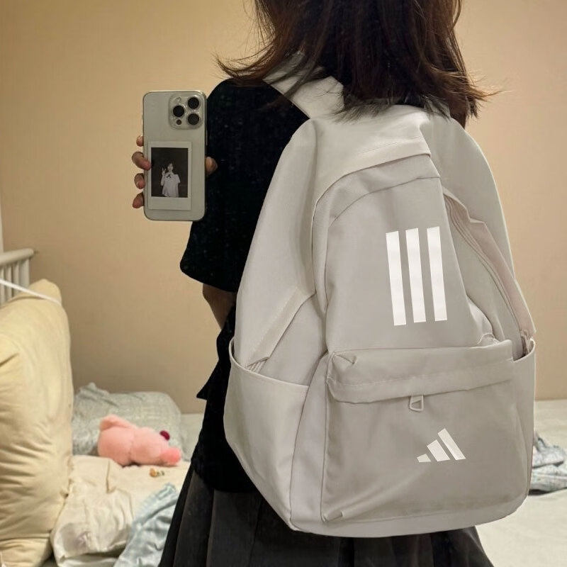 阿迪达斯双肩包男包女包2025新款学生书包大容量休闲旅行包IS7