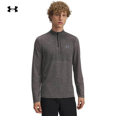 安德玛官方UA Seamless Stride男装半拉链跑步运动长袖T恤1378168