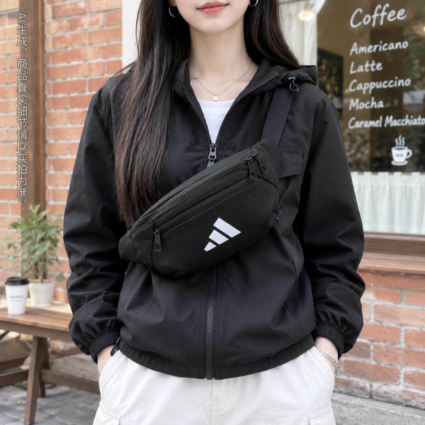 幸运叶子丨阿迪达斯男包女包2026夏季休闲腰包户外出行可调节单肩