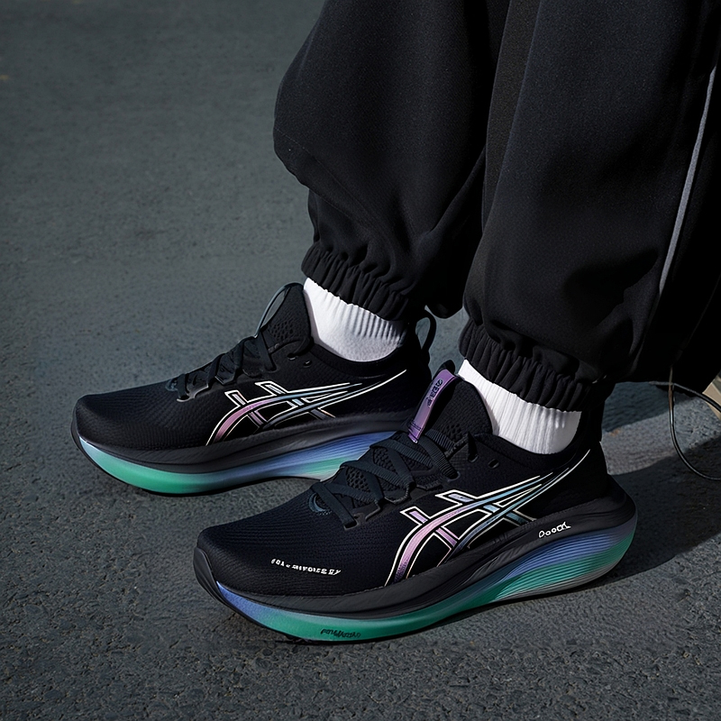 亚瑟士男鞋GEL-NIMBUS 27 PLATINUM缓震轻便跑步鞋稳定支撑运动鞋