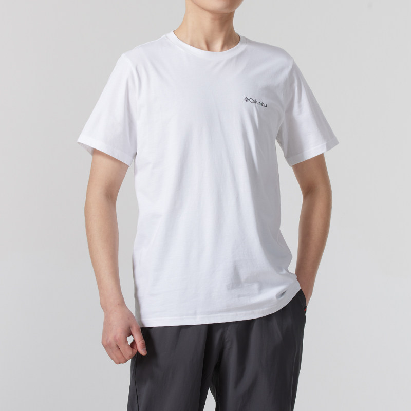 哥伦比亚白色短袖男装秋季新款休闲半袖圆领T恤透气运动服AE1363,户外/登山/野营/旅行用品,户外休闲衣,淘宝优惠券,粉丝福利购,淘宝优惠卷
