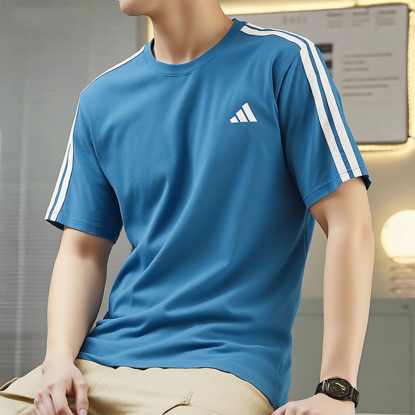 adidas阿迪达斯短袖男装2026夏季新款跑步运动休闲圆领T恤