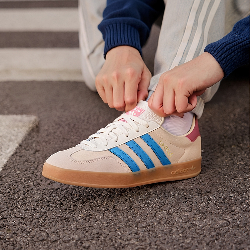 阿迪达斯三叶草德训鞋女鞋2025新款GAZELLE运动鞋T头鞋低帮板鞋男