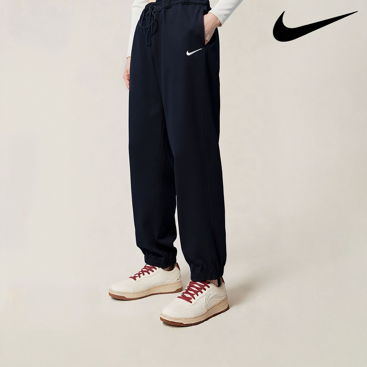 NIKE耐克裤子女士2025秋冬新款棉质运动裤跑步休闲束脚长裤DM6420