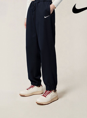 NIKE耐克裤子女士2025秋冬新款棉质运动裤跑步休闲束脚长裤DM6420