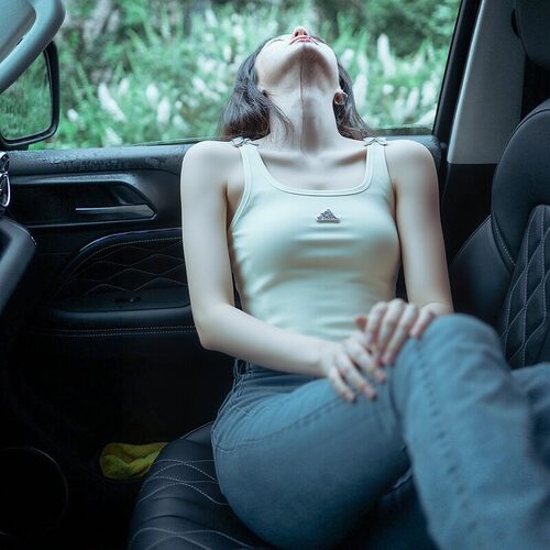 幸运叶子|阿迪达斯舞蹈背心女装休闲无袖T恤白色运动服上衣KS0043
