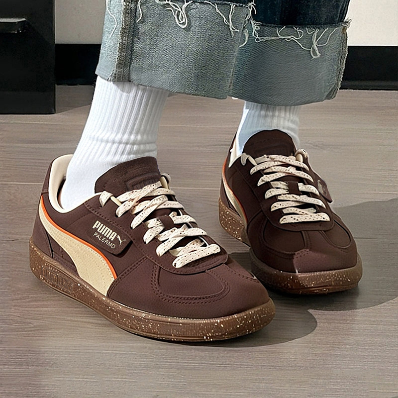 PUMA彪马德训鞋复古薄底T头鞋芝士卷棕色板鞋男鞋女鞋休闲运动鞋