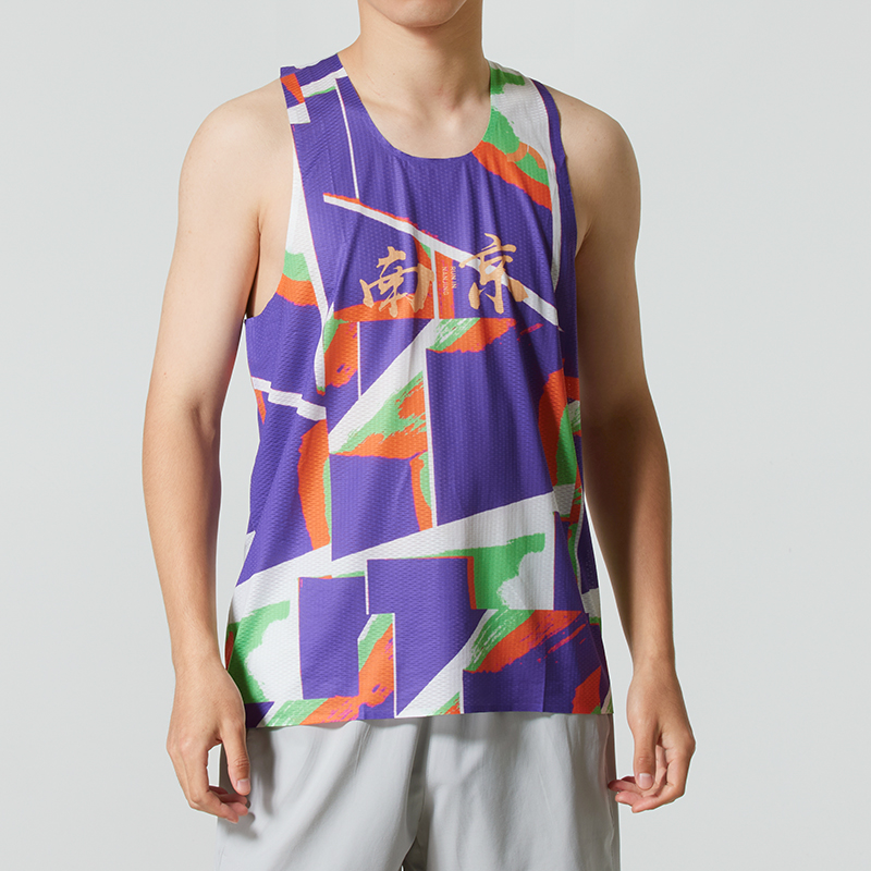 LANBU蓝步男装 2025冬季新款运动服跑步健身训练背心休闲无袖T恤