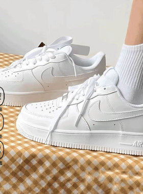 耐克女鞋2025冬季新款Air Force1正品AF1空军一号运动板鞋童鞋