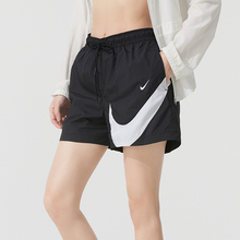 Nike耐克高腰短裤女款25夏季运动透气裤子休闲时尚运动裤梭织裤子