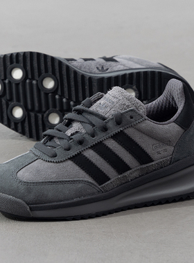阿迪达斯三叶草男女鞋SL 72 RTN灰色翻毛皮运动休闲鞋经典T头鞋