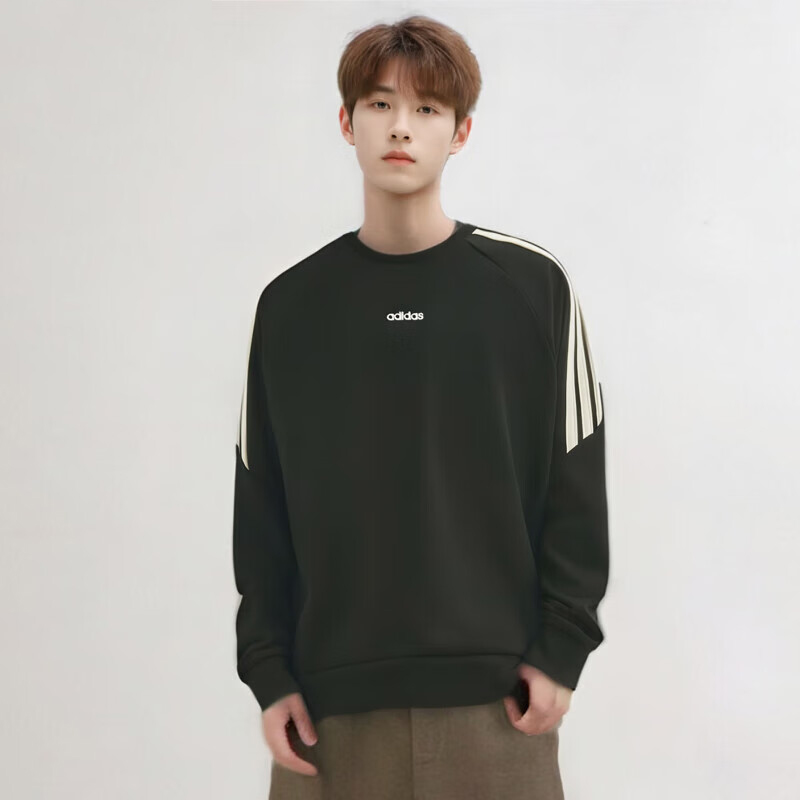 阿迪达斯圆领卫衣男秋季新款复古休闲运动服宽松舒适套头衫KA2562