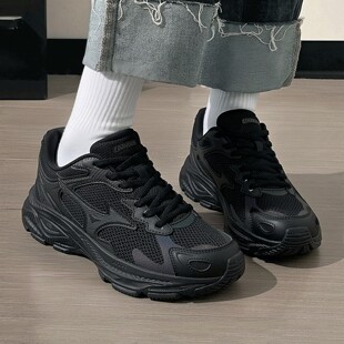 美津浓黑武士老爹鞋男鞋女鞋春季新款情侣运动鞋轻便跑鞋RACER S