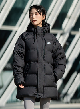 NIKE耐克中长款羽绒服男装冬季新款保暖连帽外套防风运动服IB2974