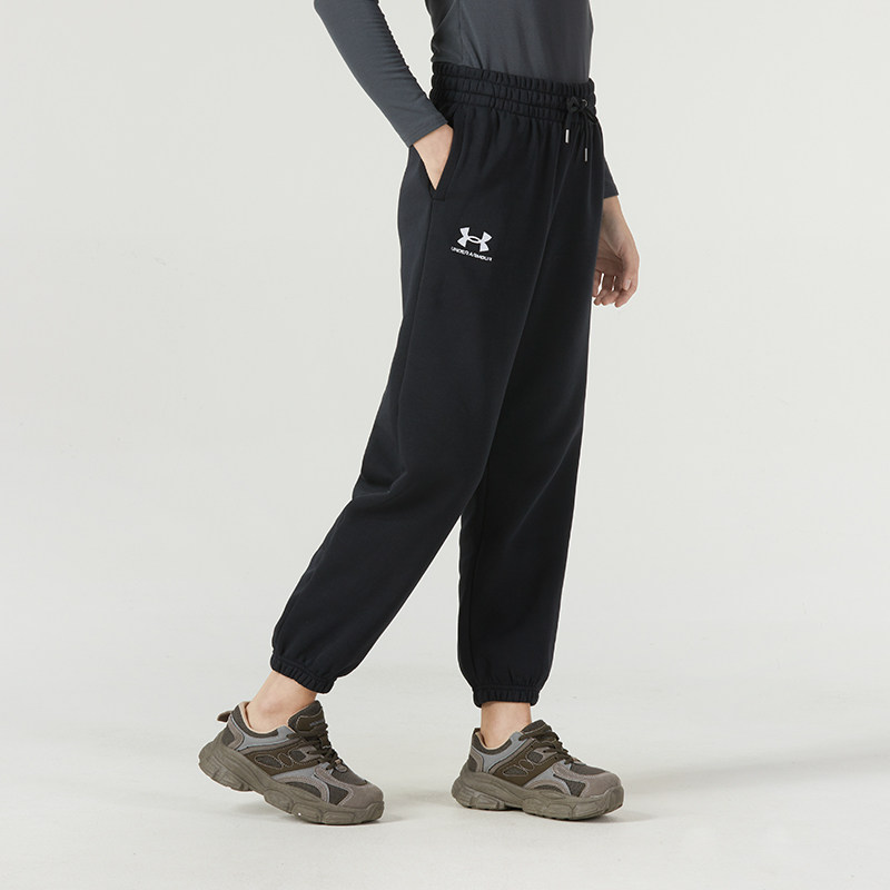 UA安德玛抓绒长裤女裤秋季新款保暖运动裤跑步裤子健身训练束脚裤