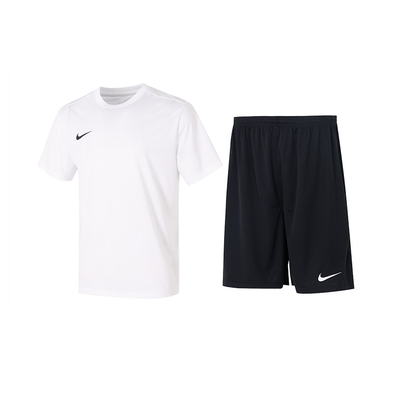 NIKE耐克足球训练套装男装跑步健身运动服短袖短裤T恤裤子两件套