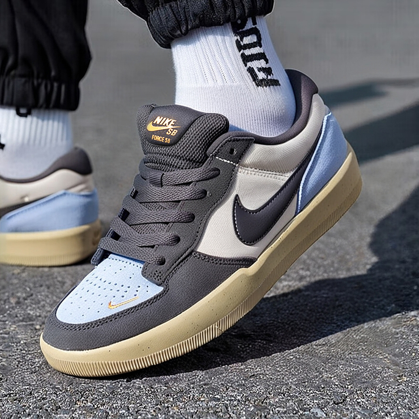 耐克男鞋官方正品25冬季新款SB Force58滑板鞋轻便耐磨低帮休闲鞋