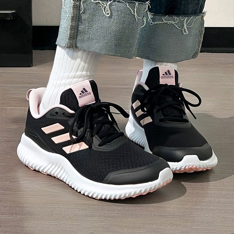 阿迪达斯正品跑步鞋女鞋春季新款网面透气运动鞋缓震女士粉色跑鞋