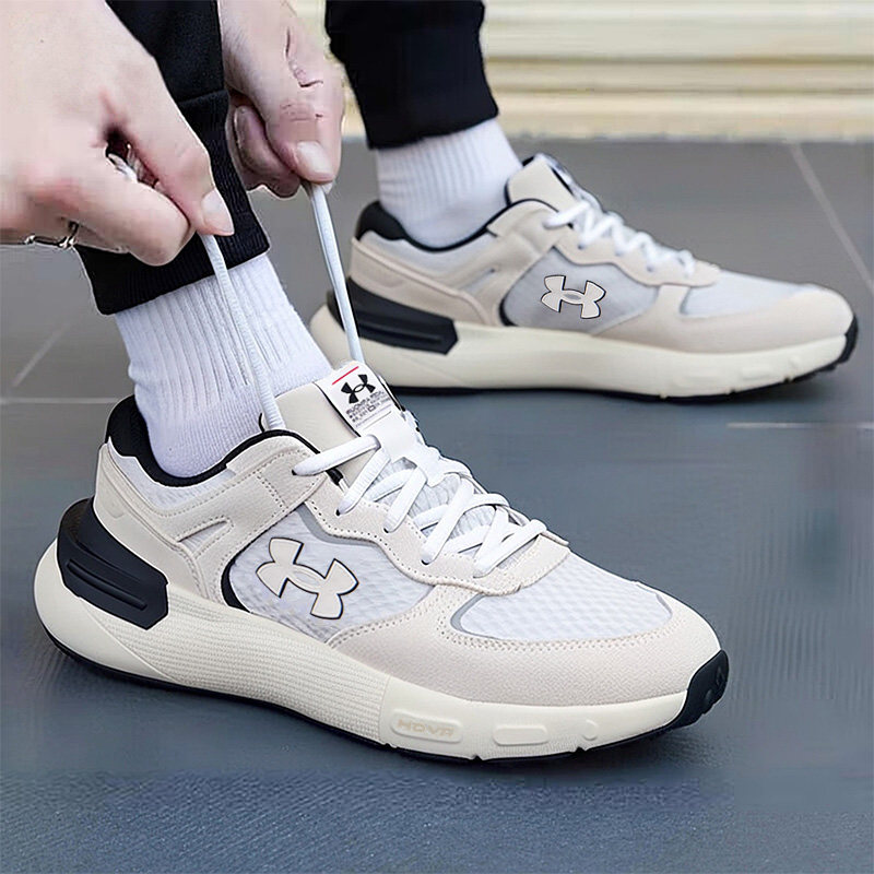 安德玛UA跑步鞋男鞋女鞋2026夏季新款低帮情侣网面透气休闲运动鞋