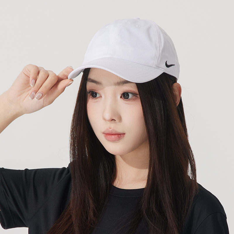 NIKE耐克帽子男帽女帽夏季新款白色情侣棒球帽户外遮阳帽运动帽