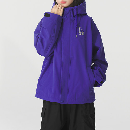 MLB时尚休闲外套男装女装2025冬季新款运动服连帽夹克3AWJB0154