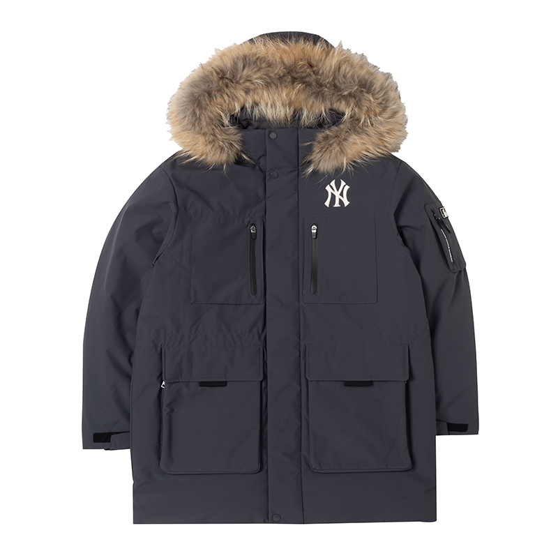 MLB官方 防风羽绒服男女同款2024冬季新款情侣休闲外套运动服夹克