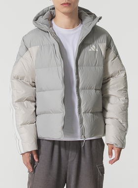 阿迪达斯保暖防风羽绒服男2025新款休闲棉羽夹克运动服外套KC2496