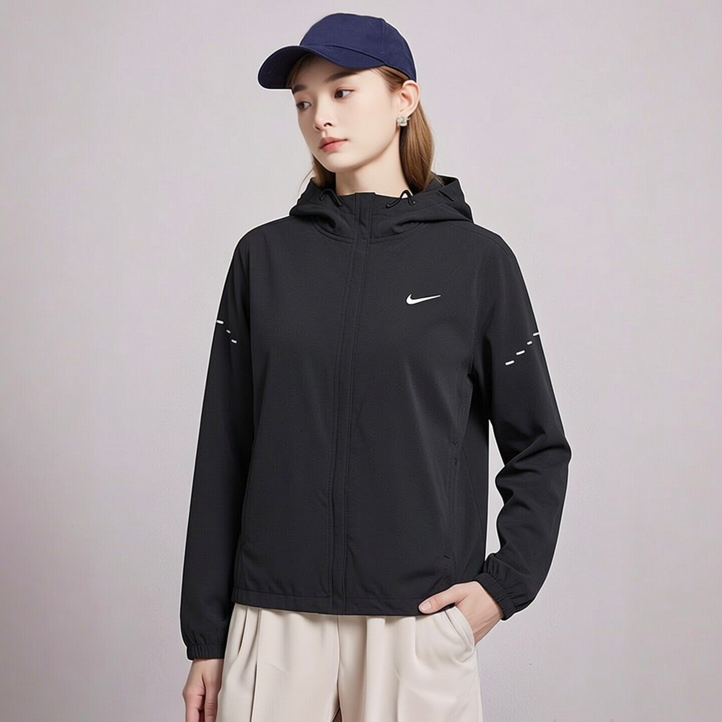 NIKE耐克女装梭织夹克外套2026春季新款运动服休闲连帽上衣HQ0651