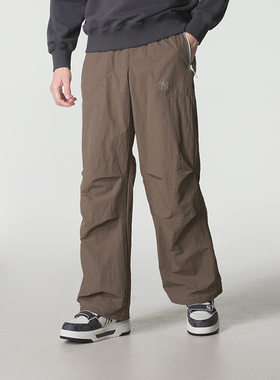 MLB官方 休闲裤男裤女裤运动裤工装裤裤子阔腿裤梭织裤3AWPB0954