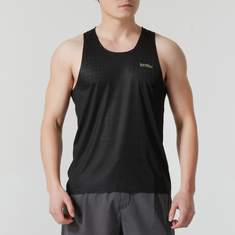 LANBU蓝步圆领背心男子夏季新款运动服健身透气无袖T恤衫L105602