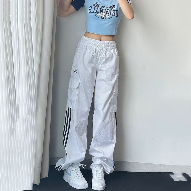 阿迪达斯三叶草裤子女裤新款轻机能风工装裤JH3176