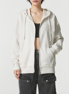 MLB官方 针织夹克男装女装2025新款运动服宽松外套开衫3ATRB0654