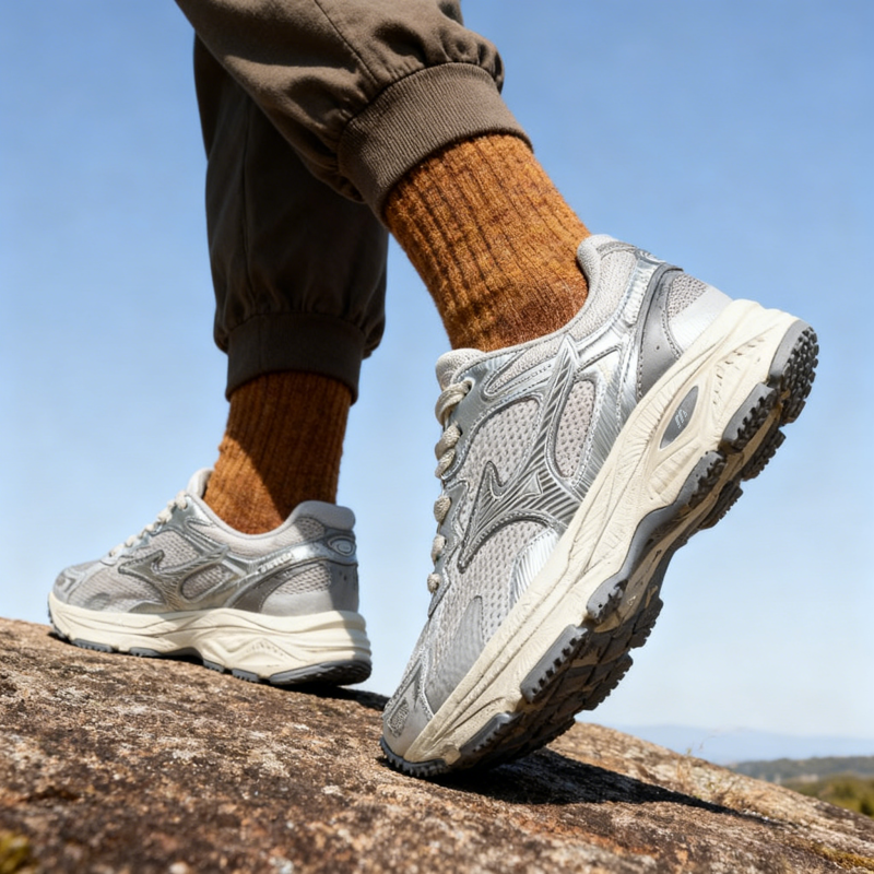 Mizuno美津浓官网男女复古老爹鞋冬季透气运动鞋减震跑步鞋RACERS