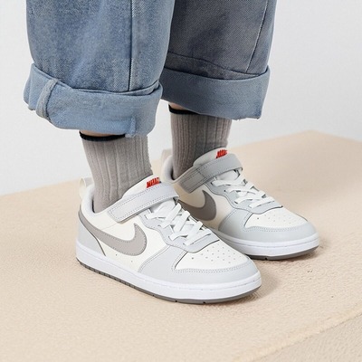 Nike耐克童鞋男童女童秋季新款COURT板鞋复古魔术贴休闲鞋DV5457