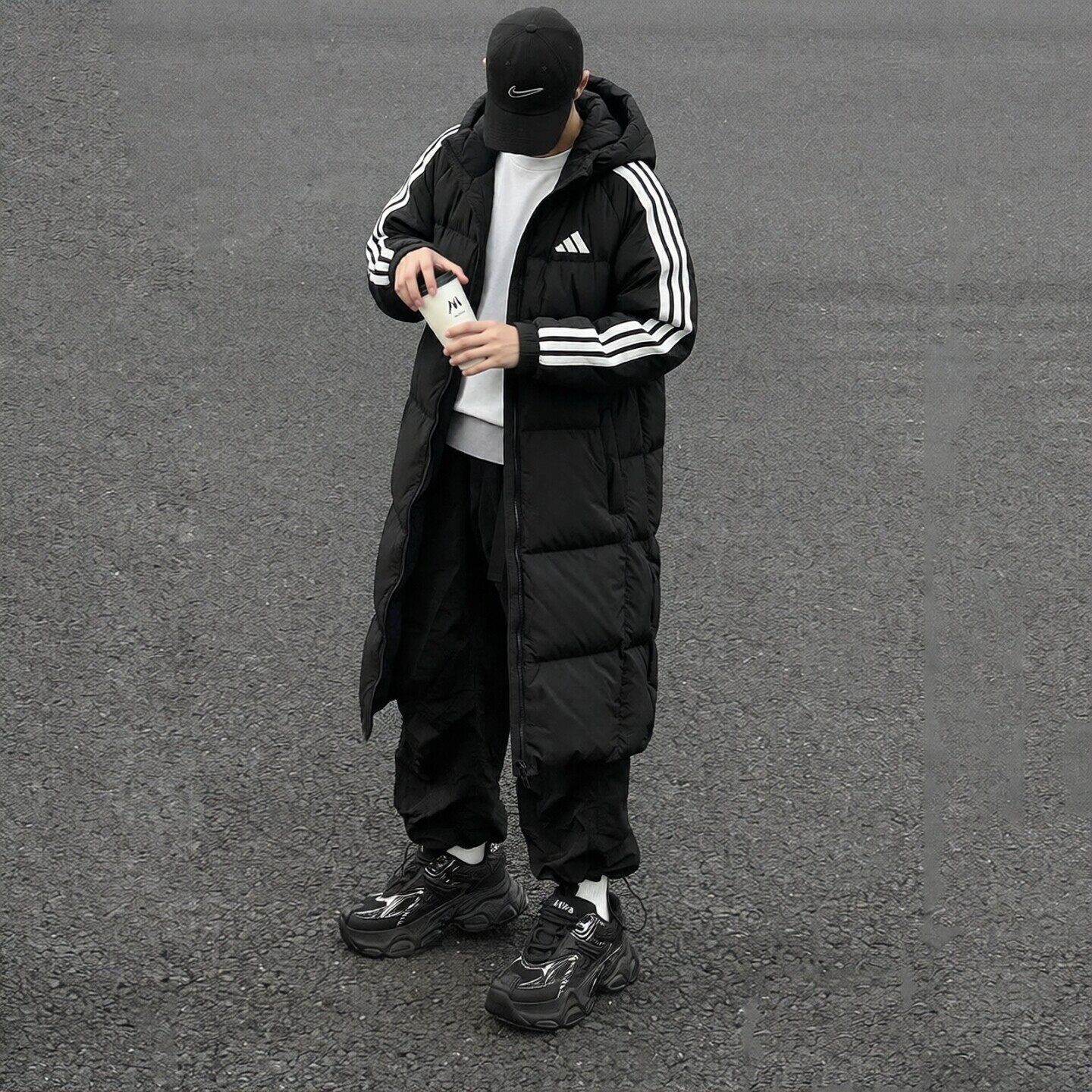 幸运叶子丨阿迪达斯长款羽绒服外套男装户外防寒运动服棉羽上衣