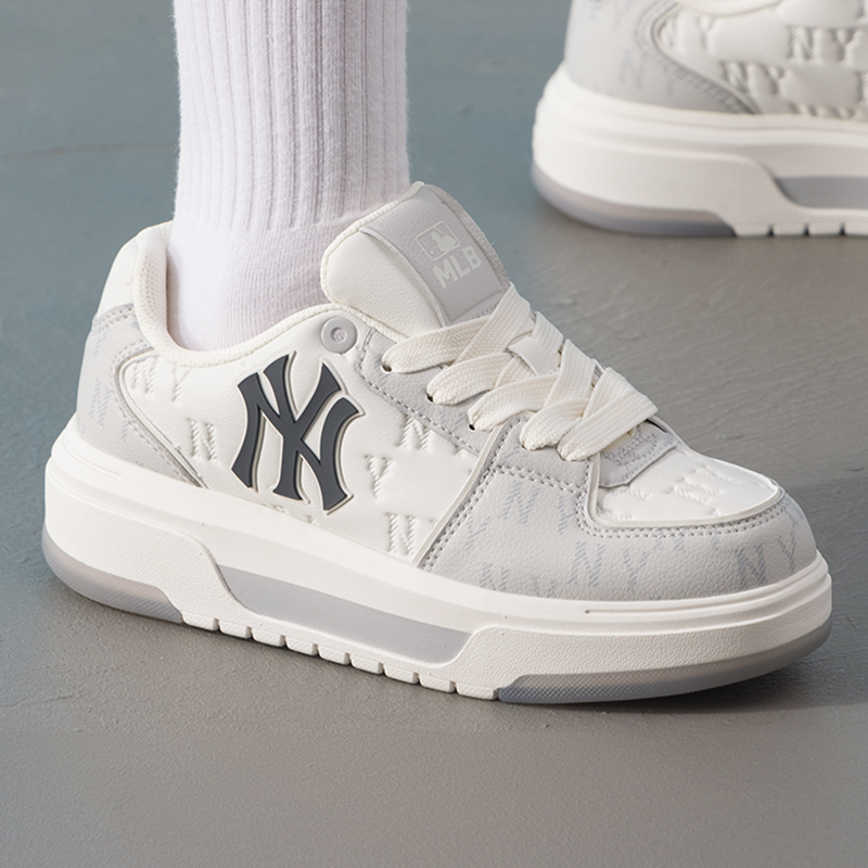 MLB官方 厚底板鞋男鞋女鞋2025秋季新款情侣运动鞋时尚复古休闲鞋