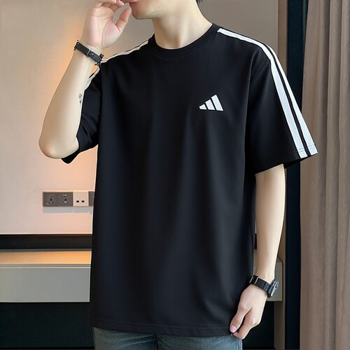 幸运叶子|Adidas阿迪达斯短袖男运动服宽松透气圆领T恤KR2490