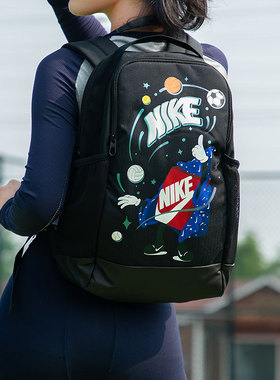 NIKE耐克卡通印花背包男童女童休闲包儿童双肩包书包运动包FN1359